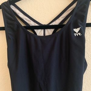NWOT TYR black one-piece swimsuit, size 8/10